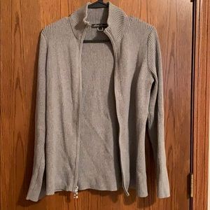 Eddie Bauer ZIP Up Sweater - Grey - Medium